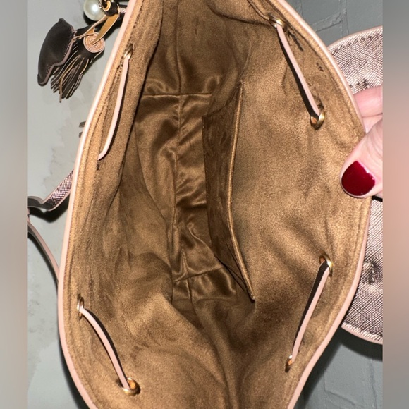 Hollis Mini Backpack in Metallic Mocha with Tassel Charm - Picture 5 of 6